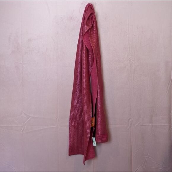Kurt Geiger London Pink Be Kind Foil Metallic Scarf - Picture 2 of 5